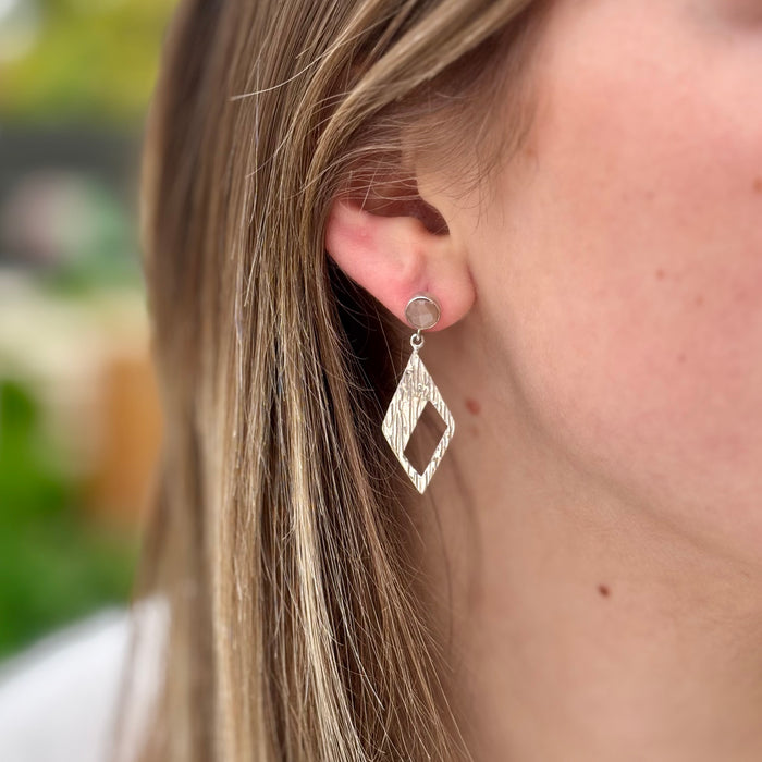 Sterling + Labradorite Drop Earrings