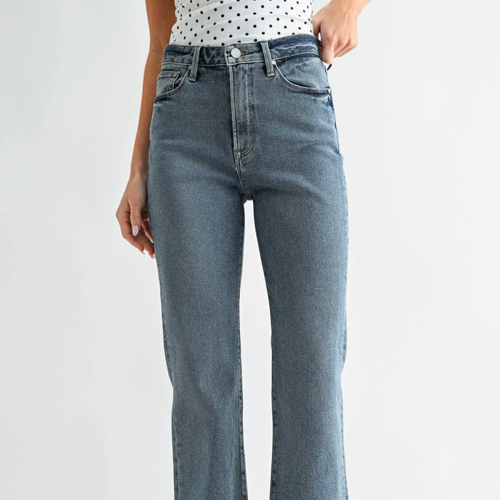 Just Black Denim- Jb Collection Scissor Cut Bootcut - Medium Denim
