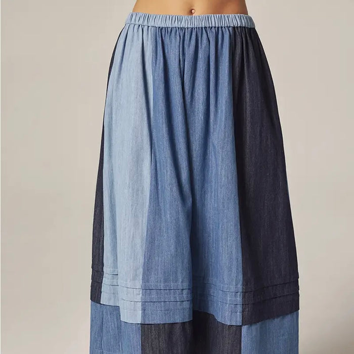 Amente- Contrast Midi Skirt