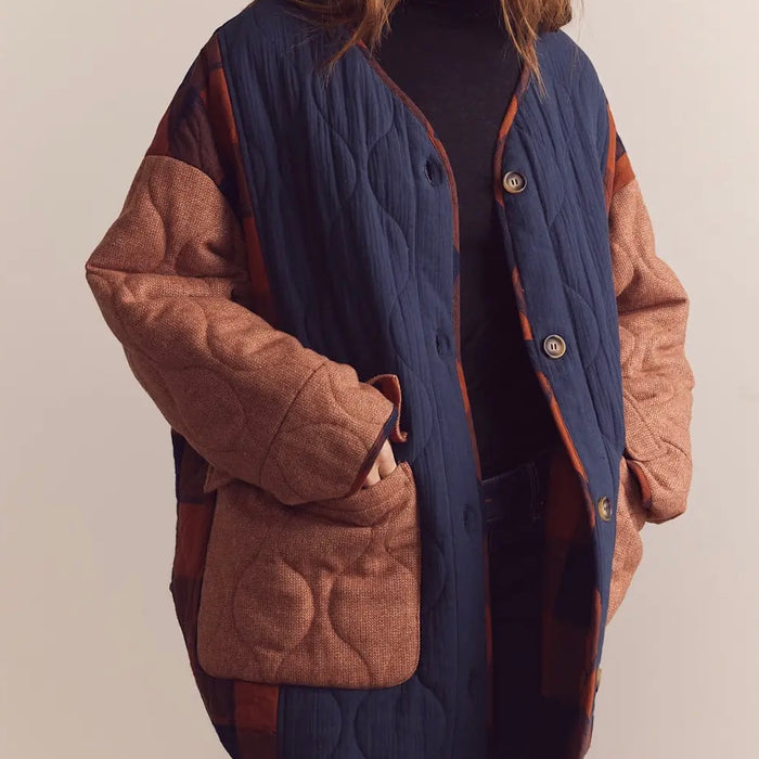 A Mente- Reversible Patched Quilt Jacket