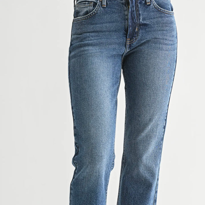 Just Black Denim- Slim Cropped Bootcut Dark Wash