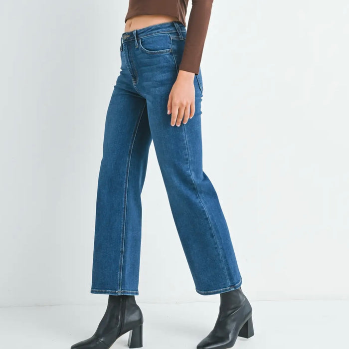 Just Black Denim- the Classic Wide Leg Dark Wash