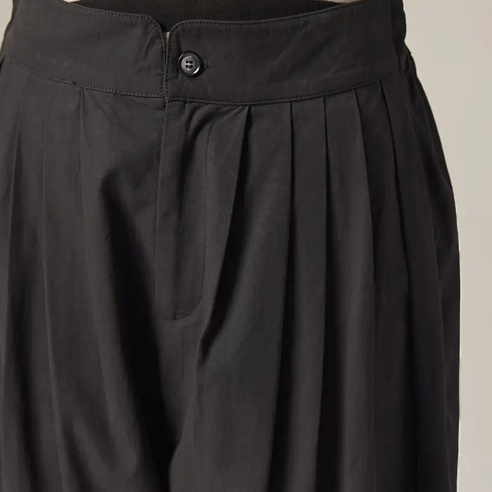 Amente-Back Elestic Pleated Pants