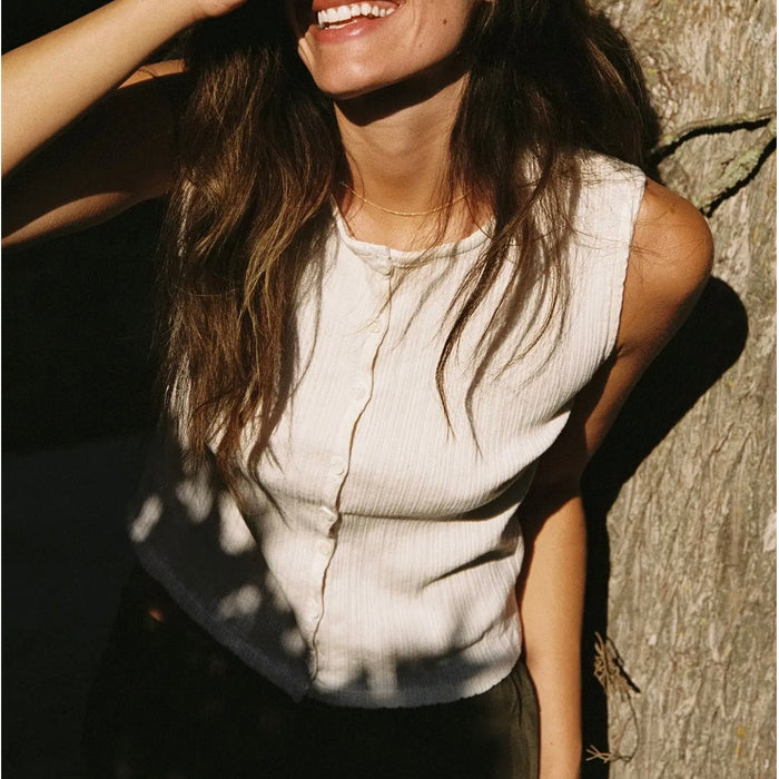 LA Relaxed-Pointelle Shell