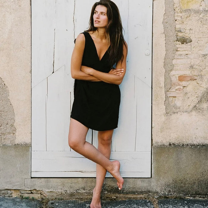 LA Relaxed- Cupro V Dress