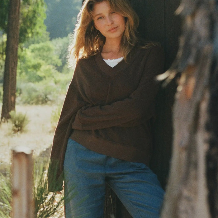 LA Relaxed- Softie Sweatshirt/ Carob