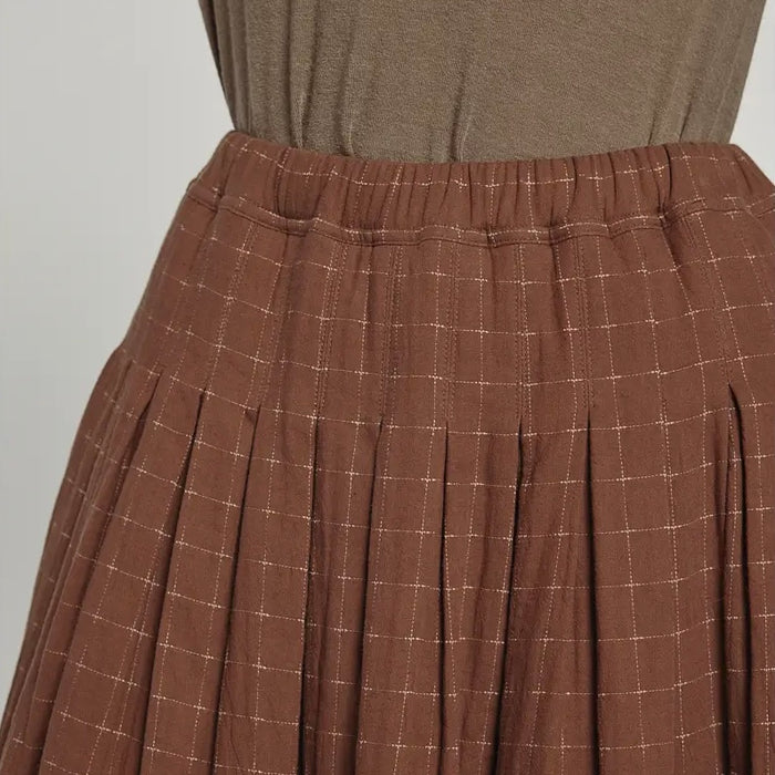 A mente- Pleated Waist Tie Skirt