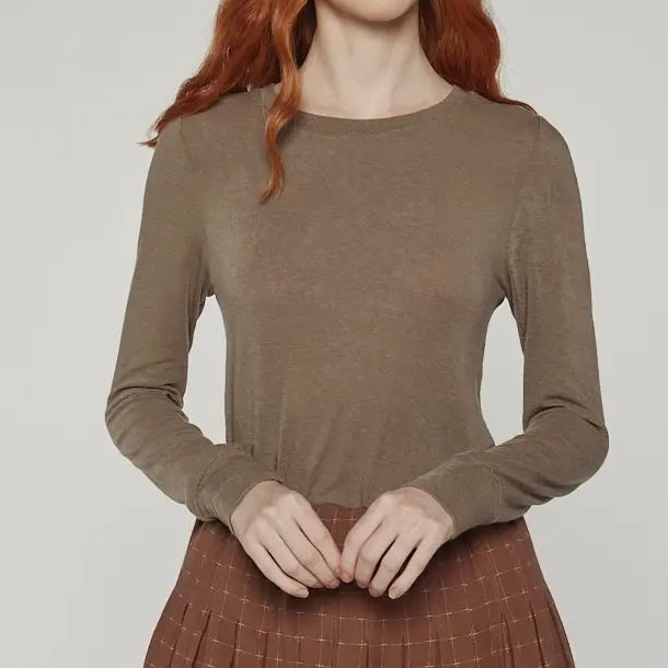 A Mente- Wool Blend Lightweight Knit Top