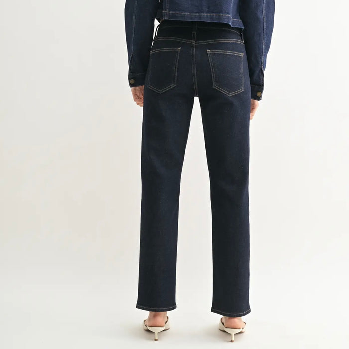 Just Black Denim- Clean Mid Rise Straight