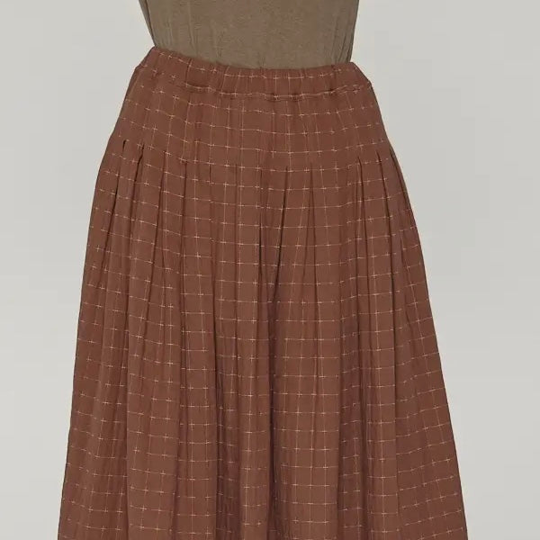 A mente- Pleated Waist Tie Skirt