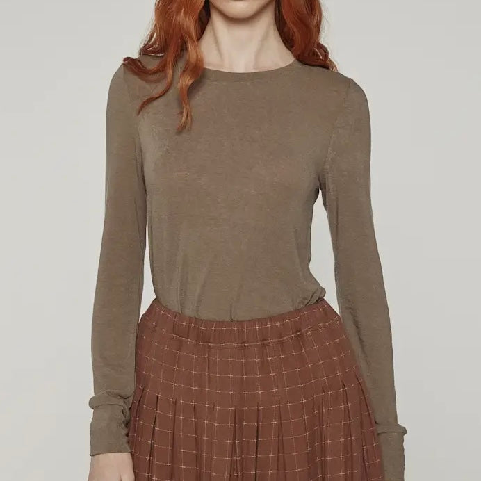 A Mente- Wool Blend Lightweight Knit Top