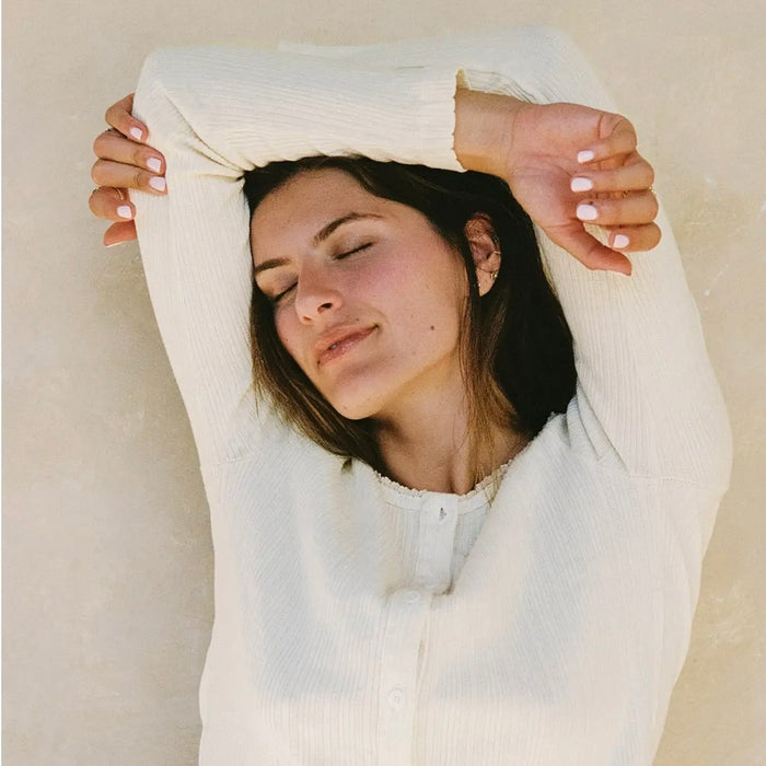LA Relaxed-Posie Pointelle Cardigan