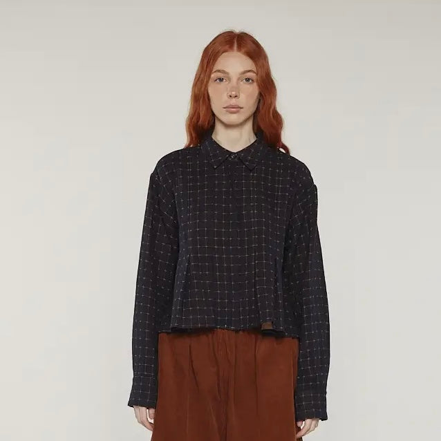 A Mente- Cotton Pleated Blouse