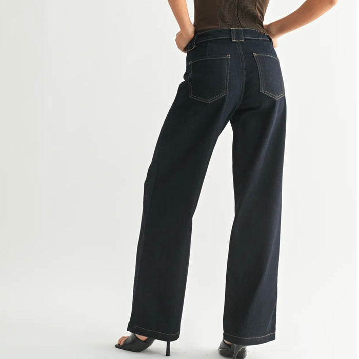 Just Black Denim- Rinse - Button Down Slim Wide