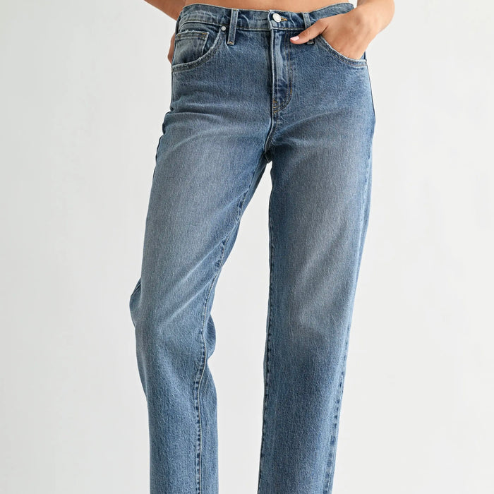Just Black Denim- Easy Straight with Slight Taper - Medium Wash
