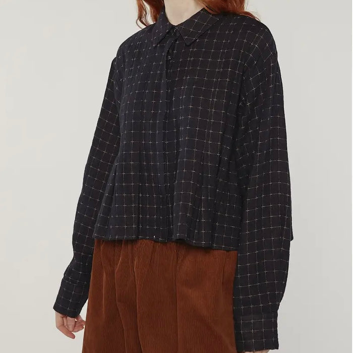 A Mente- Cotton Pleated Blouse