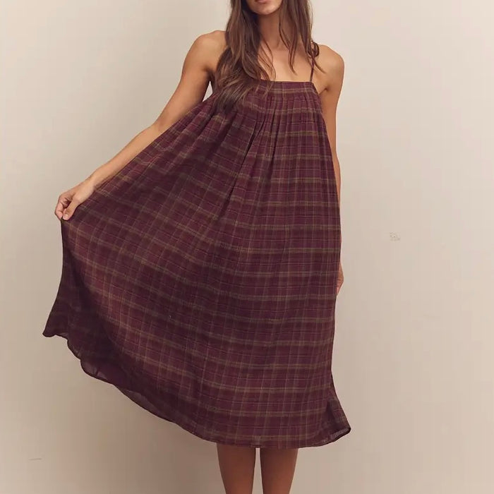 A Mente- Pleated Knee Cami Dress