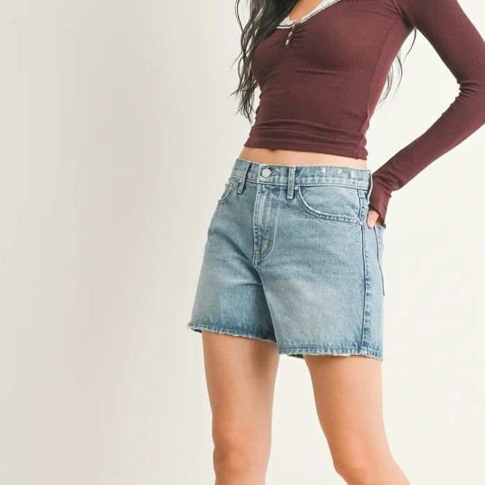 Just Black Denim- Vintage Hr Short light