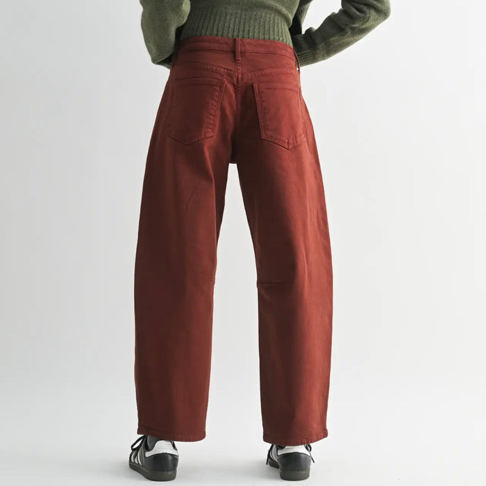Just Black Denim- Cinnamon - Utility Seamed Barrel