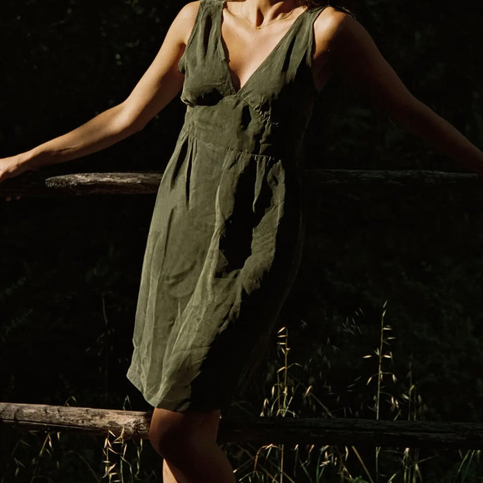 LA Relaxed- Cupro V Dress