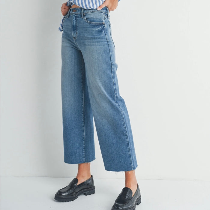 Just Black Denim- Scissor Cut Wide Leg (medium wash)