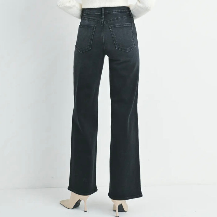 Just Black Denim- Palazzo Jean /Washed Black