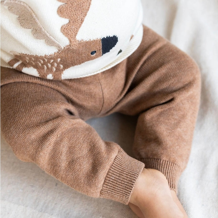 Viverano Organics- Pocket Sweater Knit Baby Legging Pants (Chai Spice)