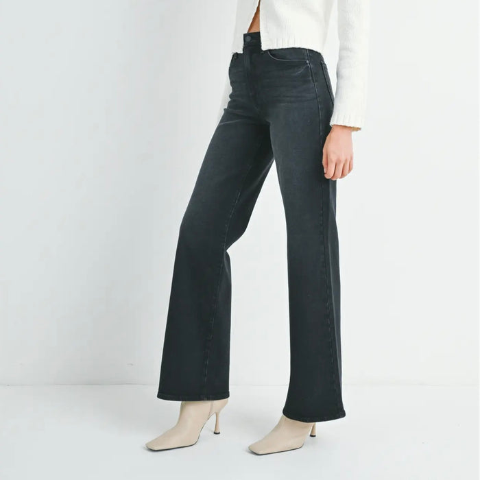 Just Black Denim- Palazzo Jean /Washed Black