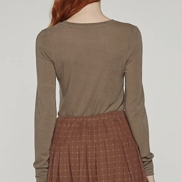 A Mente- Wool Blend Lightweight Knit Top