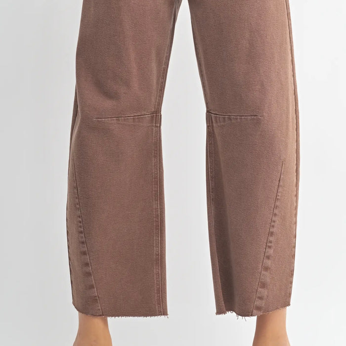 Just Black Denim-Espresso - Barrel Jean w/ Seams