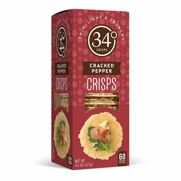 34 Degrees- Cracked Pepper Crisps- Entertaining Cracker