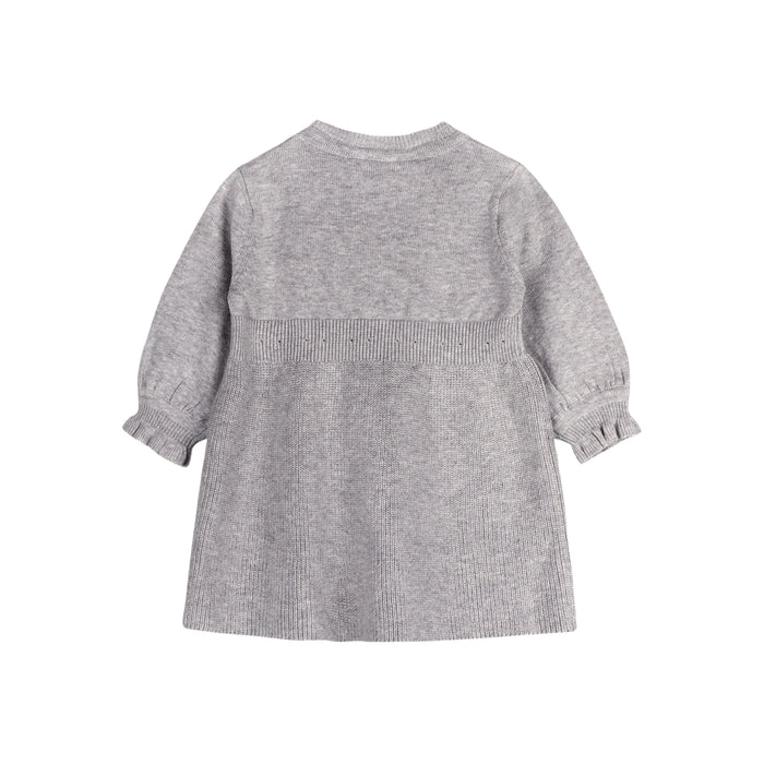 Viverano Organics- Emma Bow Balloon Sleeve Sweater Knit Baby Dress