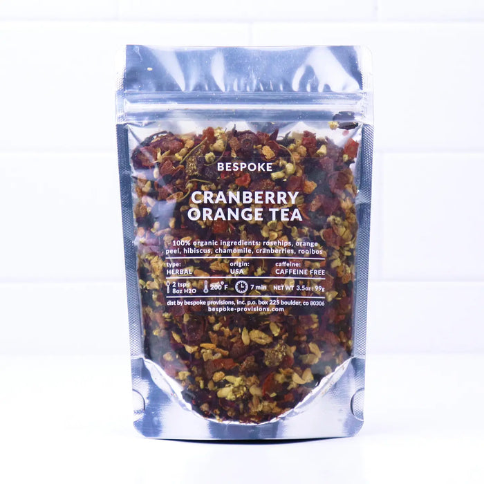 Bespoke Provisions- Cranberry Orange Herbal Tea - Organic Premium Loose Leaf