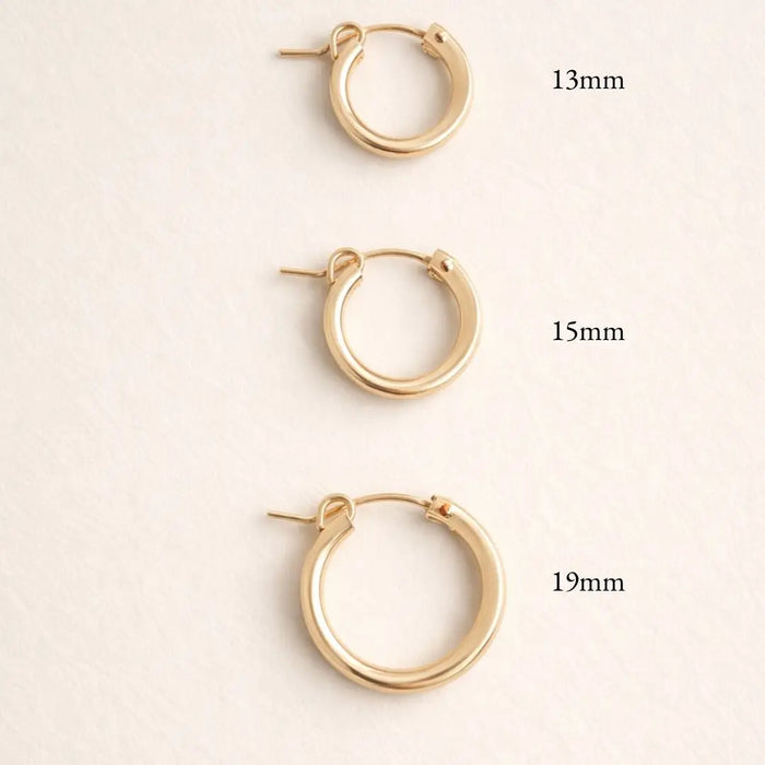 Sheena Marshall Jewelry- Everyday Click Hoop Earrings | Gold Fill