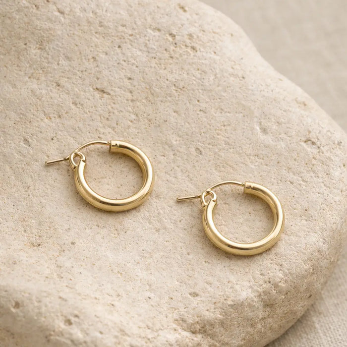 Sheena Marshall Jewelry- Everyday Click Hoop Earrings | Gold Fill