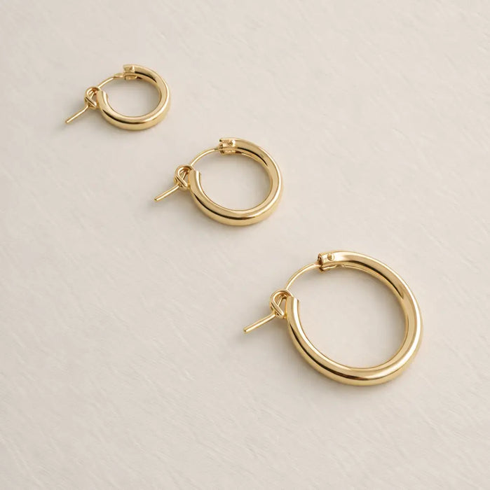 Sheena Marshall Jewelry- Everyday Click Hoop Earrings | Gold Fill