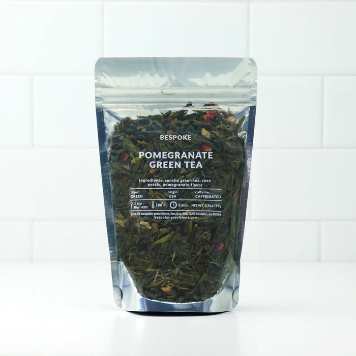 Bespoke Provisions- 3.5 oz Pomegranate Green Loose Leaf Tea