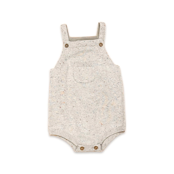 Viverano Organics- Sleeveless Pocket Baby Sweater Knit Romper/Oatmeal Speckle