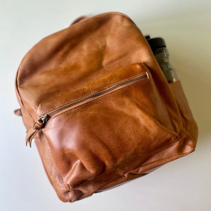 Flora leather Backpack