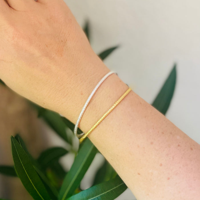 Simple Textured Open Bangle