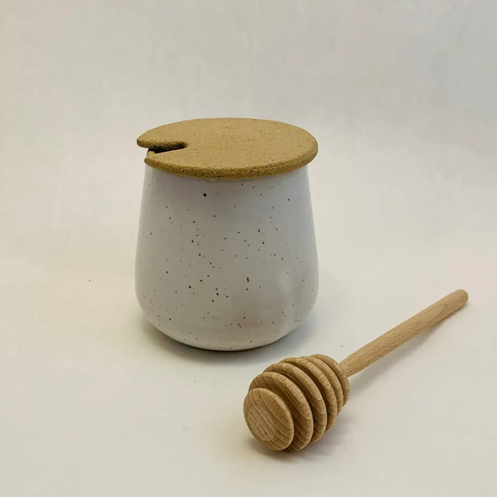 Honey Jar & Dipper by M. Bueno Pottery
