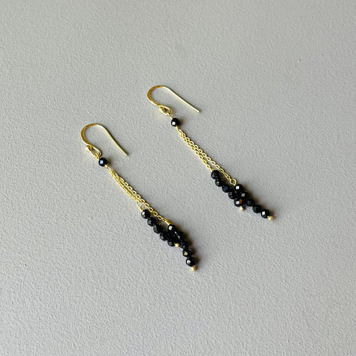 Gold + Black Onyx Earrings