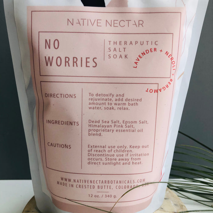 Native Nectar - No Worries Bath Soak