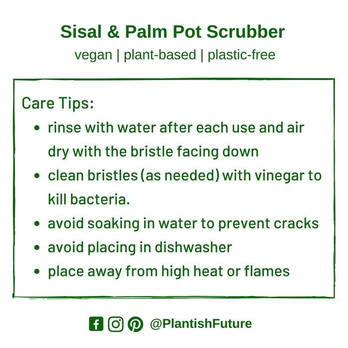 Plantish Sisal & Palm Pot Scrubber